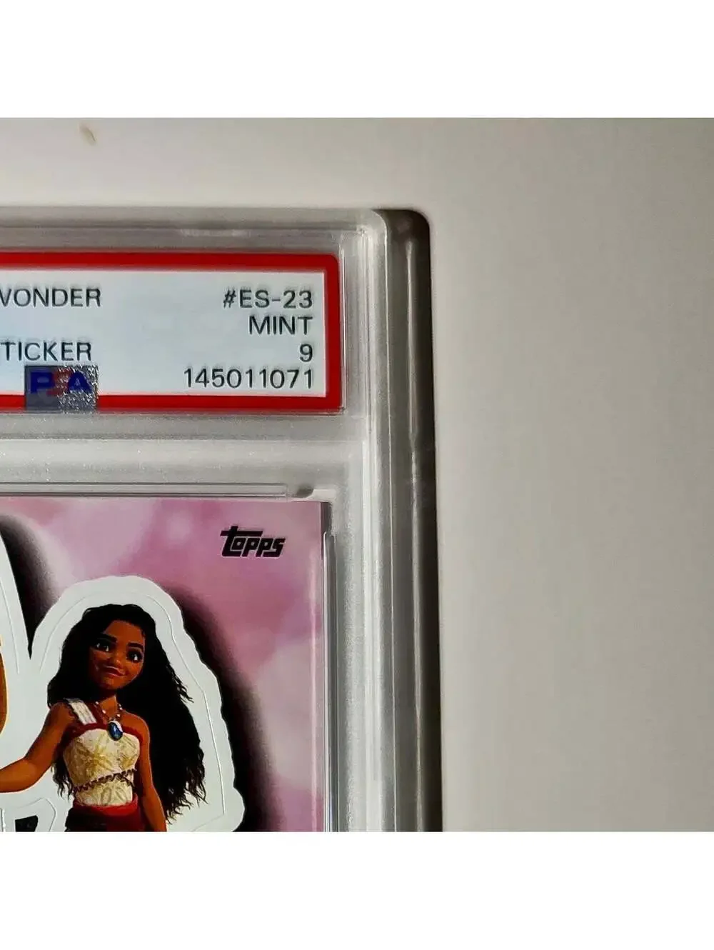 Moana 2025 Topps Disney #ES-23 Enchanted Sticker Card Moana PSA 9